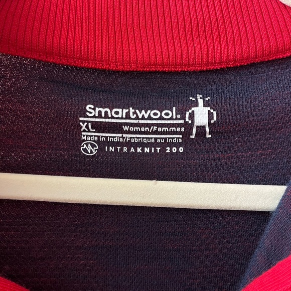 Smartwool Intraknit Thermal Merino Colorblock Quarter-Zip Base Layer Top - Picture 5 of 10